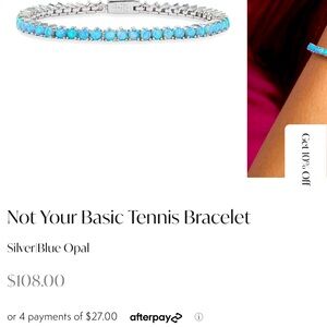 Melinda Maria blue opal tennis bracelet
